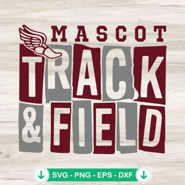 Mascot Track And Field SVG file for cutting machines