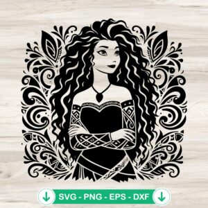 Merida Zentangle SVG file for cutting machine