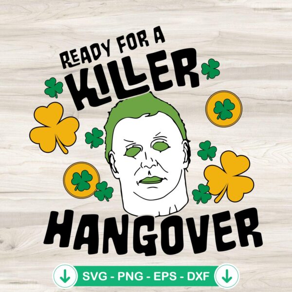 Michael Myers Horror Shamrock SVG file for cutting machines