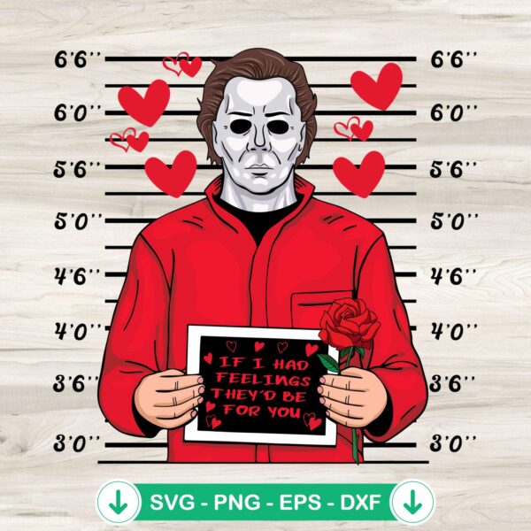 Michael Myers Valentines SVG file for Cricut and cutting machines