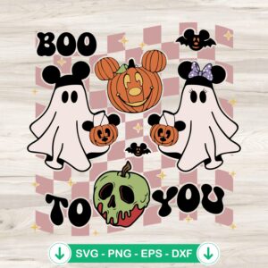Mickey Boo Ghost SVG file for Halloween, Cricut cutting file