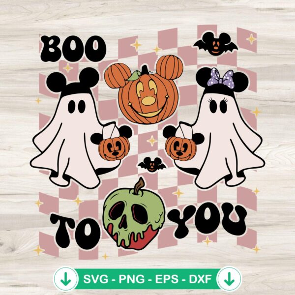 Mickey Boo Ghost SVG file for Halloween, Cricut cutting file