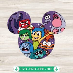 Mickey Head Inside Out 2 SVG file for Cricut cutting machine