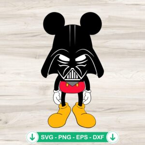 Mickey Mouse Darth Vader SVG file for Cricut cutting machine