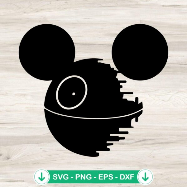 Mickey Mouse Death Star SVG file for cutting machine