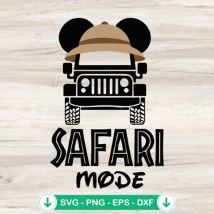 Mickey Mouse Ears Truck Safari Mode SVG file for Cricut cutting