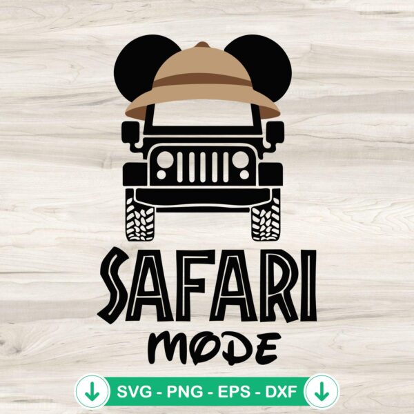 Mickey Mouse Ears Truck Safari Mode SVG file for Cricut cutting