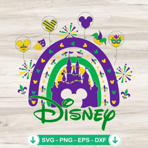Mickey Mouse Happy Mardi Gras SVG file for cutting machines