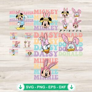 Mickey and Friends Easter Bunny SVG file for Cricut cutting