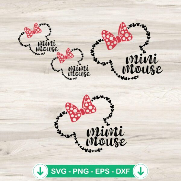 Mimi Mouse SVG file for Cricut, Disney Mothers Day cutting file