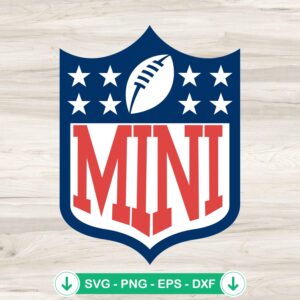 Mini Football Logo SVG file for Cricut cutting machine