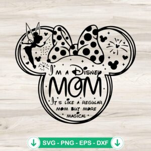 Minnie Mouse Ears Mom SVG file for Cricut cutting machine