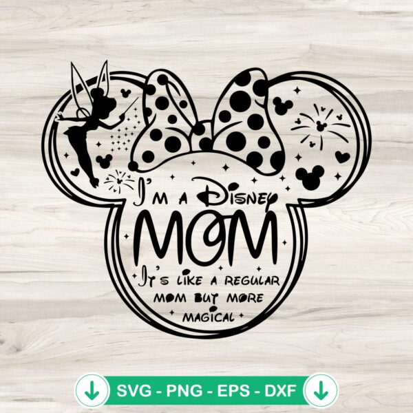 Minnie Mouse Ears Mom SVG file for Cricut cutting machine