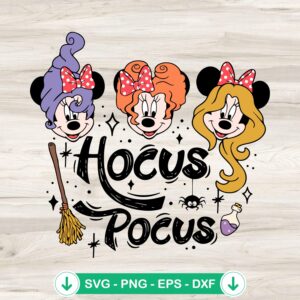 Minnie Mouse Hocus Pocus SVG file, cutting file for Halloween