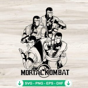 Mortal Kombat svg file - printable cricut cut file