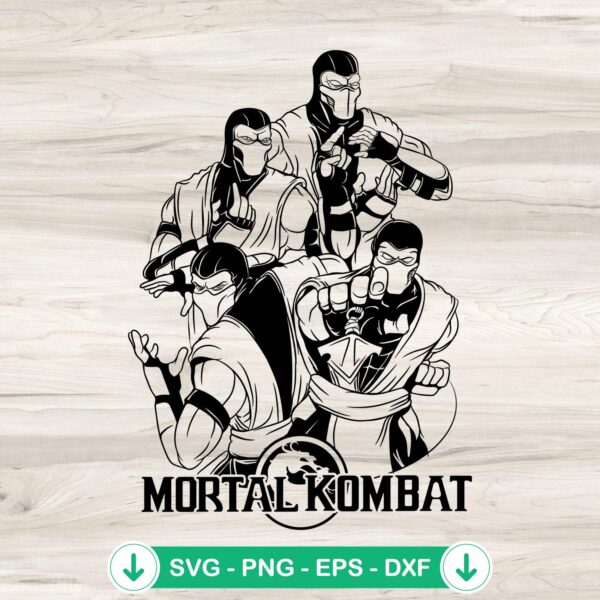 Mortal Kombat svg file - printable cricut cut file
