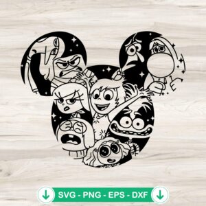 Mouse Ears Inside Out 2 SVG cut file for Cricut