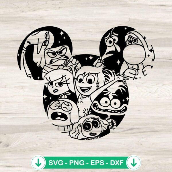 Mouse Ears Inside Out 2 SVG cut file for Cricut