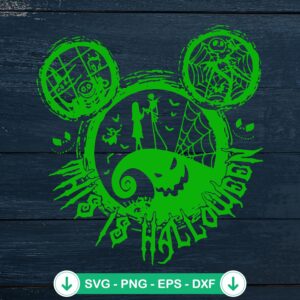 Mouse Head Jack and Sally SVG file - Halloween cutting file