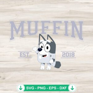 Muffin Bluey Cartoon SVG file for cutting machines