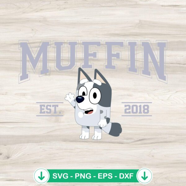 Muffin Bluey Cartoon SVG file for cutting machines