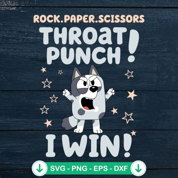 Muffin Throat Punch I Win SVG file for Cricut cutting machine