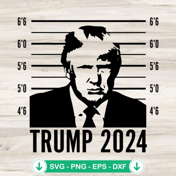 Mugshot Donald Trump SVG file for cricut svg and cutting file