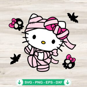 Mummy Hello Kitty Pink SVG file for Cricut cutting machine