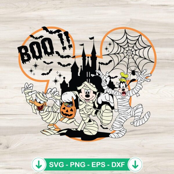Mummy Mickey Mouse Halloween SVG file for cutting machines
