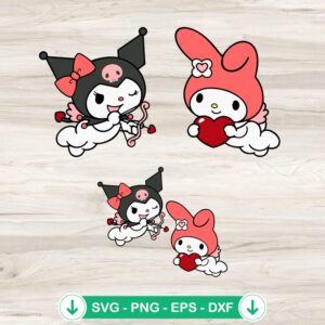 My Melody and Kuromi Bundle SVG file for cutting machines
