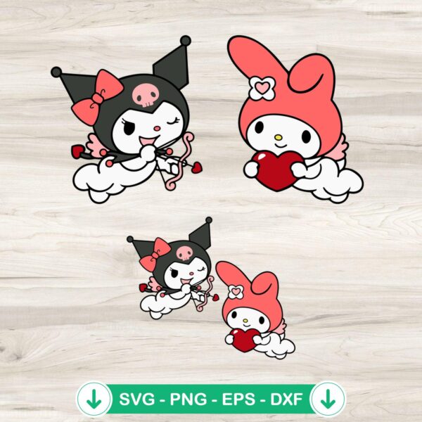 My Melody and Kuromi Bundle SVG file for cutting machines