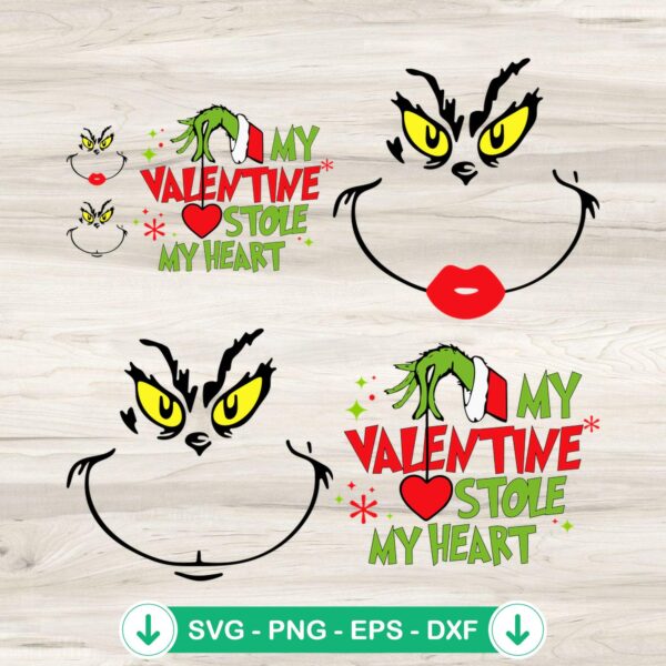 My Valentine Stole My Heart SVG file for Cricut cutting machine