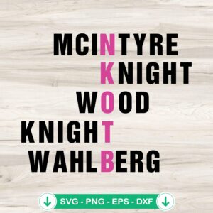 NKOTB SVG file for Cricut, New Kids on the Block cut file