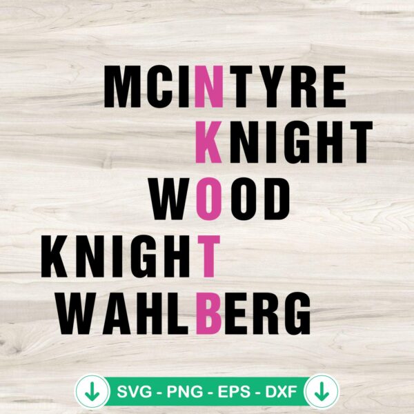 NKOTB SVG file for Cricut, New Kids on the Block cut file