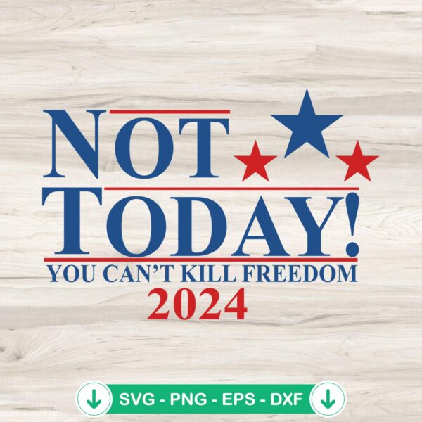 Not Today You Can't Kill Freedom 2024 SVG file for Cricut and cutting machine