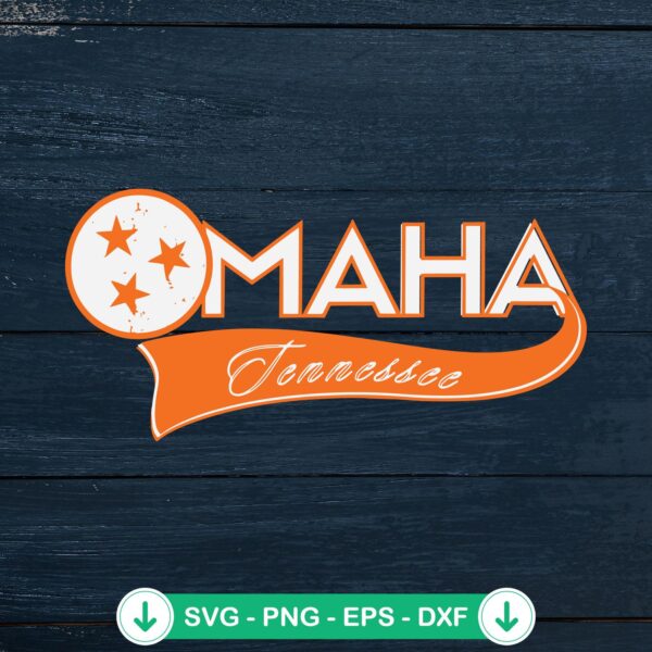 Omaha Tennessee SVG file for Cricut, baseball cut file