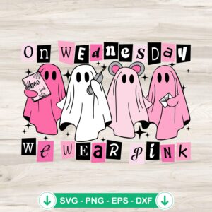 On-Wednesday-We-Wear-Pink-Halloween-SVG.jpg On Wednesday We Wear Pink Halloween SVG file for Cricut