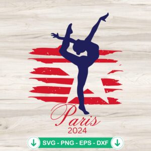 Paris 2024 Gymnastics SVG file for cutting machine