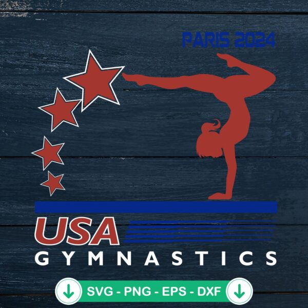 Paris 2024 Summer Games SVG file for gymnastics, cricut svg, cutting file