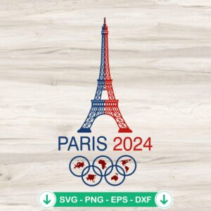 Paris 2024 Summer Olympics SVG file for cricut cutting