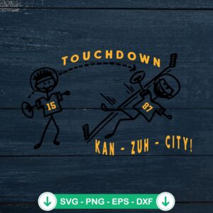 Patrick Mahomes 15 and Travis Kelce 87 SVG file for cutting machine