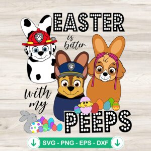 Paw Patrol Easter SVG file for cutting machines, Cricut SVG