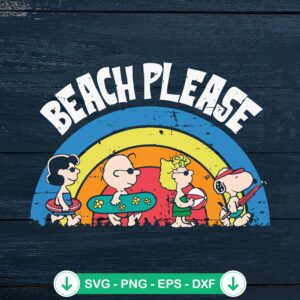 Peanuts Snoopy Beach Please SVG file for cutting machines