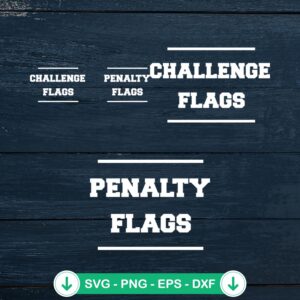 Penalty Flags SVG file for Cricut cutting machine