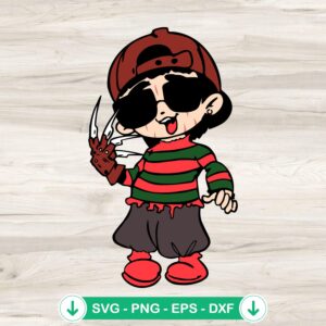 Peso-Pluma-Freddy-Krueger-SVG.jpg Freddy Krueger SVG file for cutting machine, horror theme