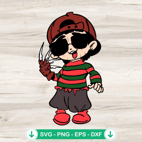 Freddy Krueger SVG file for cutting machine, horror theme