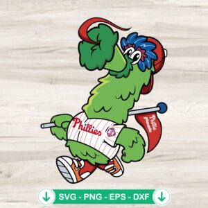 Phillies Phillie Phanatic svg file for Cricut cutting machine