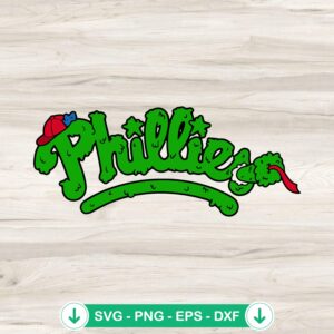 Phillies SVG file for Cricut and cutting machines featuring the Phillie Phanatic