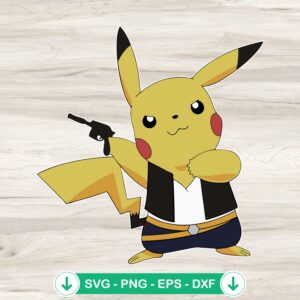 Pikachu Han Solo Star Wars svg file for cricut and cutting