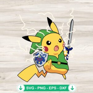 Pikachu Legend Of Zelda SVG file for cricut svg cutting